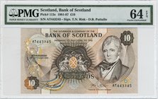 Scotland 10 Pounds 1981-87 PMG 64EPQ
P# 113c