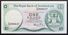 Scotland 1 Pound 1985
P# 341b; № D/18 990627; aUNC