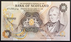 Scotland 10 Pounds 1987 RARE!
P# 113c; № CT 186314; XF+; RARE!