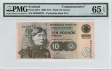 Scotland 10 Pounds 2000 PMG 65EPQ commemorative
P# 229a