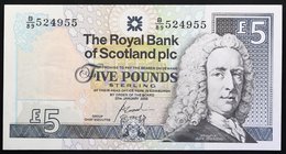 Scotland 5 Pounds 2005
P# 352d; № B89-524955; AUNC