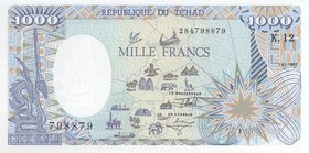 Chad 1000 Francs 1992
P# 10Ac; UNC