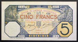 French West Africa 5 Francs 1925
P# 5Bc; № Z 2503734