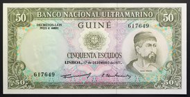 Guinea Portuguese 50 Escudos 1971
P# 44; UNC; "Nuno Tristao"