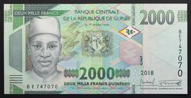 Guinea 2000 Francs 2019 NEW
P# New; № BE747070; UNC