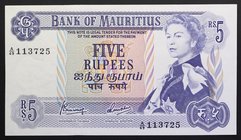 Mauritius 5 Rupees 1967 RARE!
P# 30; № A/49 113725; UNC; RARE!
