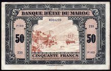 Morocco 50 Francs 1943
P# 26a; VF
