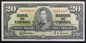 Canada 20 Dollars 1937 VERY RARE!
P# 62; № B/E 6984445; UNC; VERY RARE!
