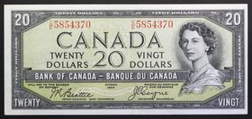 Canada 20 Dollars 1954 Devil's Head VERY RARE!
P# 70; № C/E 5854370; UNC-; VERY RARE!