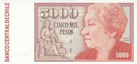 Chile 5000 Peso 2003
P# 155e; UNC