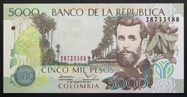 Colombia 5000 Pesos 2013
P# 452; № 28733588; UNC