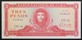 Cuba 3 Pesos 1985
№ CG03 713515; UNC; "Che Guevara"