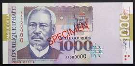 Haiti 1000 Gourdes 1999 Specimen RARE!
P# 278s; № AA 000000; UNC; RARE!