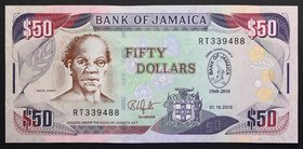 Jamaica 50 Dollars 2010 Commemorative
P# 88; № RT 339488; UNC