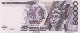 Mexico 50000 Pesos 1990 Series HB
P# 93b; UNC