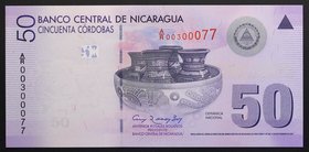 Nicaragua 50 Cordobas 2007 Replacement
P# 203; № A/R 00300077; UNC