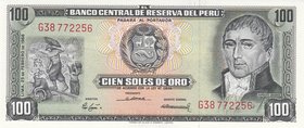 Peru 100 Soles 1968
P# 95a; UNC