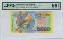 Suriname 5000 Gulden 2000 PMG 66EPQ
P# 152