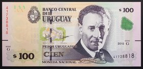 Uruguay 100 Pesos 2015
P# 95; № 41738818; UNC