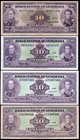 Venezuela Lot of 4 Banknotes 1970 - (1979)
10 Bolivares 1970 - 1979; P# 45g, 51a, 51b, 51g