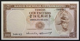 East Timor 100 Escudos 1963
P# 28; № 548142; UNC
