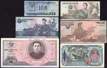 North Korea Lot of 6 Banknotes 1947 - (1998)
10 Chon, 1 - 5 - 5 - 10 - 100 Won