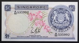 Singapore 1 Dollar 1967 RARE!
P# 1a; № A/52 535992; UNC; RARE!