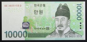 South Korea 10000 Won 2007
P# 56; № DE 3605155 D; UNC; "Sejong"