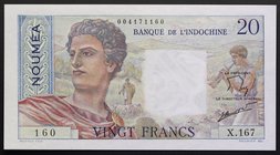 New Caledonia Noumea 20 Francs 1951 RARE!
P# 50; № X.167 160; UNC; RARE!