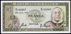 Tonga 1 Pa'anga 1989
P# 19c; UNC