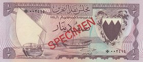 Bahrain 1/2 Dinar 1964 Specimen
P# CS; UNC