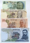 Israel Set of 5-100 Lire 1968
Set 4 banknotes - 5,10,50,100 Lire. UNC.