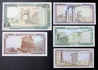 Lebanon Set of 5 Banknotes 1980 - 1988
UNC; Set 5 PCS