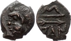 Bosporan Kingdom Panticapaeum Obol 40 - 20 BC
Bronze 2.16g; Kerch