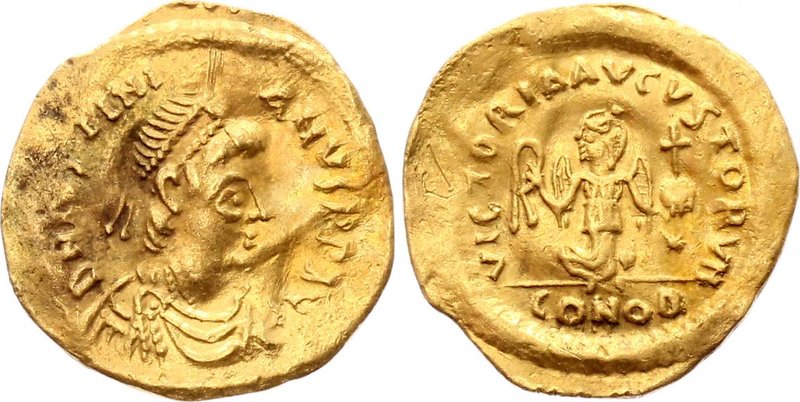 Byzantium Tremiss (1/3 Solid) 527-565 AD
Sear# 145, Sommer 4.9; Justinian I; 1....