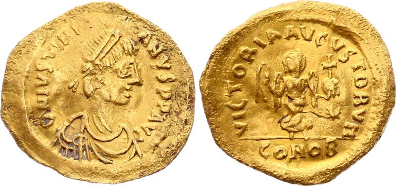 Byzantium Tremiss (1/3 Solid) 527-565 AD
Sear# 145, Sommer 4.9; Justinian I; 1....