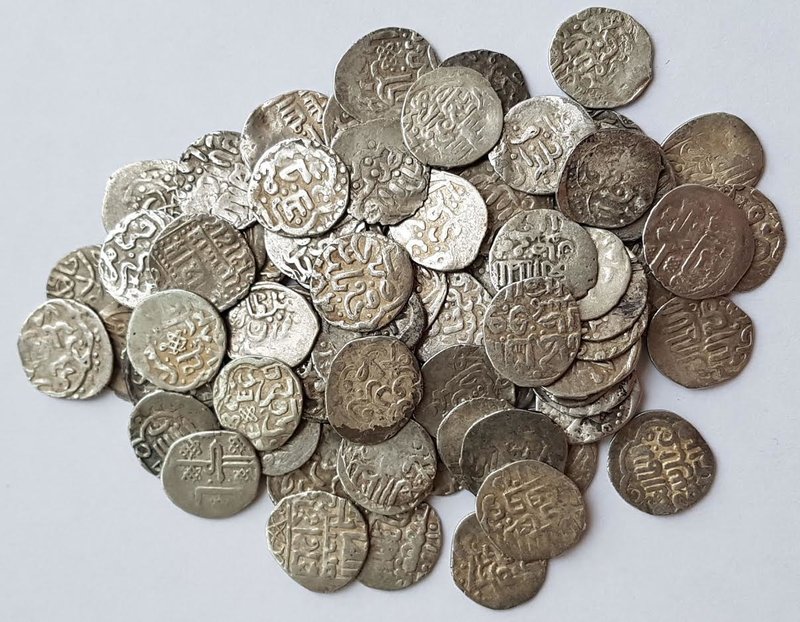 Golden Horde Lot of 84 Silver Dirhems
This lot was a full hidden treasure. Foun...