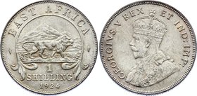 East Africa 1 Shilling 1924
KM# 21; George V; Silver (.250) – 7.78 g – ø 27.8 mm; UNC - Outstanding quality for coin of this type.