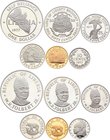 Liberia Set of 6 Proof Coins 1977
KM# PS13; W. R. Tolbert Jr.; One of the Rarest African Sets! Mintage is 920 only!