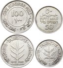 Palestine 50 & 100 Mils 1927-1939
Silver, XF-AU