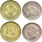 Hong Kong Lot of 2 Coins
5 Cents 1891 (Silver) & 5 Cents 1958