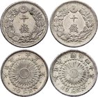 Japan Lot of 2 Coins
10 Sen 1907, 1914; Silver