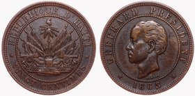 Haiti 20 Centimes 1863 Нeaton
KM# 41; Bronze; VF/XF