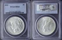 United States 1 Dollar 1922 PCGS MS64
KM# 150; Silver