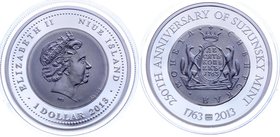 Niue 1 Dollar 2013
Silver Proof; Suzunsky Mint; Mintage 1000 - Rare official coin! Price in Krause = 100$. 1 Oz 999 Silver
