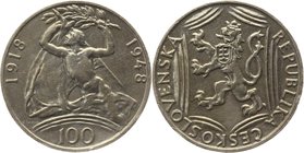 Czechoslovakia 100 Korun 1948
KM# 27; Silver; 30th Anniversary of Independence