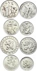 Czechoslovakia Lot of 4 Coins 1955
10 25 50 100 Korun 1955; Silver; 10th Anniversary - Liberation from Germany