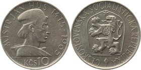 Czechoslovakia 10 Korun 1965
KM# 58; Silver; 550th Anniversary - Death of Jan Hus
