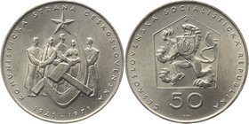 Czechoslovakia 50 Korun 1971
KM# 71; Silver; 50th Anniversary - Czechoslovak Communist Party