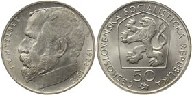 Czechoslovakia 50 Korun 1972
KM# 77; Silver; 50th Anniversary - Death of J. V. Myslbek